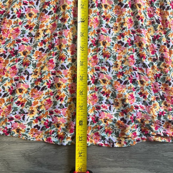 Roxy Everything Is Fine Dress Pastel Rose Floral Mini Dress Size Large - Picture 11 of 13